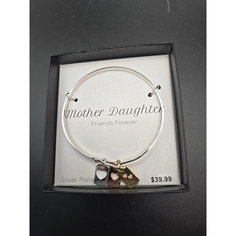 Mother‎ Daughter Friends Forever Charm Bracelet Silver Plated